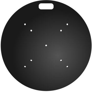 Опора круглая универсальная для крепежа светового оборудования 725*725*8мм, Нет в наличии, чорний; білий